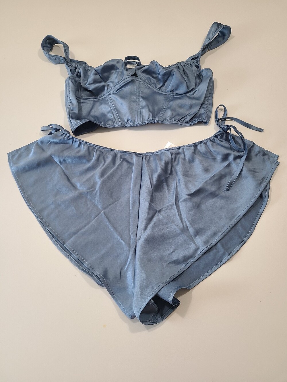 NWT Victoria's Secret Dusty Blue  Two-Piece Set in Size Small